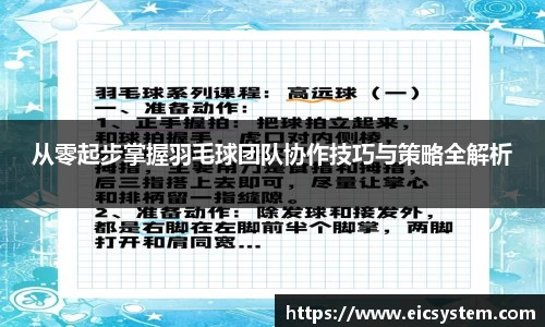 从零起步掌握羽毛球团队协作技巧与策略全解析